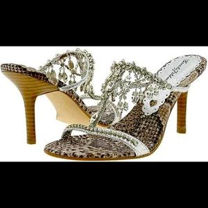 Beverly Feldman Diane Sandals Bling Size 10